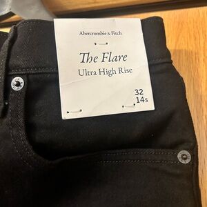 Abercrombie & Fitch Black High Rise Flare Jeans